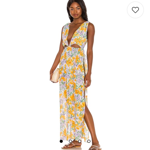 REVOLVE x TULAROSA Lydia Maxi Dress in Periwinkle Floral - Picture 1 of 6
